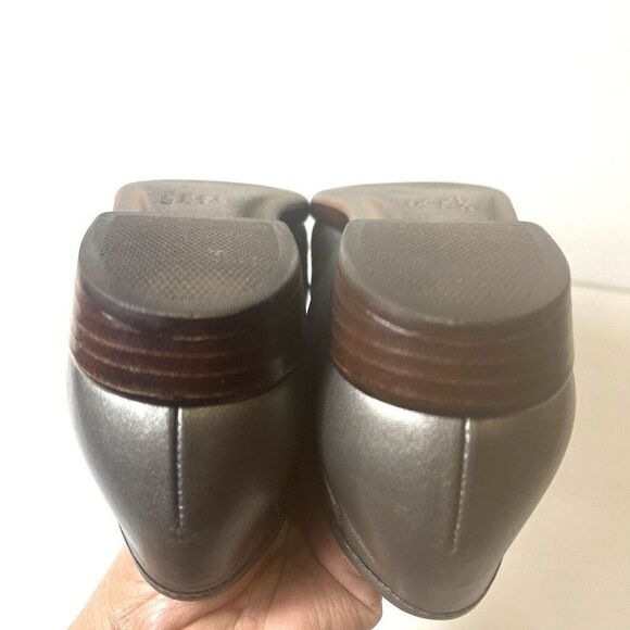 SAS Tripad Comfort Womens 8 S Metallic Pewter Leather Shoes Casual Flats Slip On - Picture 8 of 11